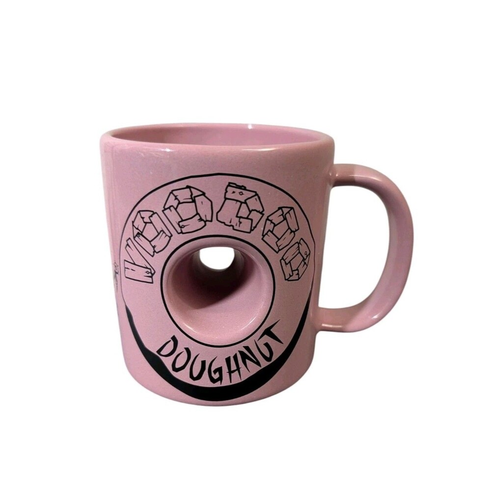 Voodoo Doughnut Pink Coffee Mug “The Magic is in the Hole”